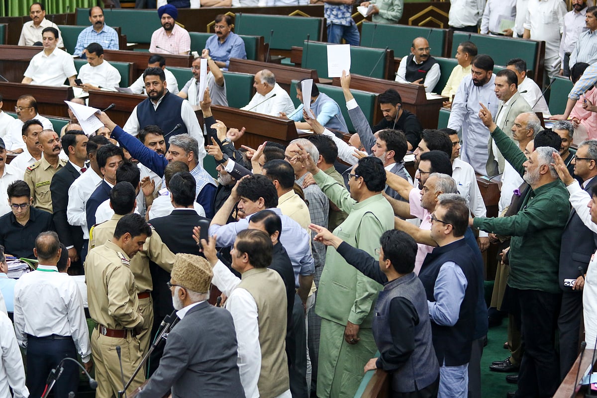 | Photo: PTI : Massive Uproar In J&K Assembly Over Waqf Amendment Act