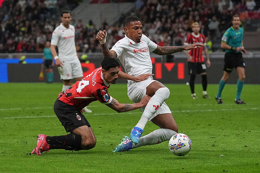 Italian Serie A soccer match: AC Milan vs Fiorentina