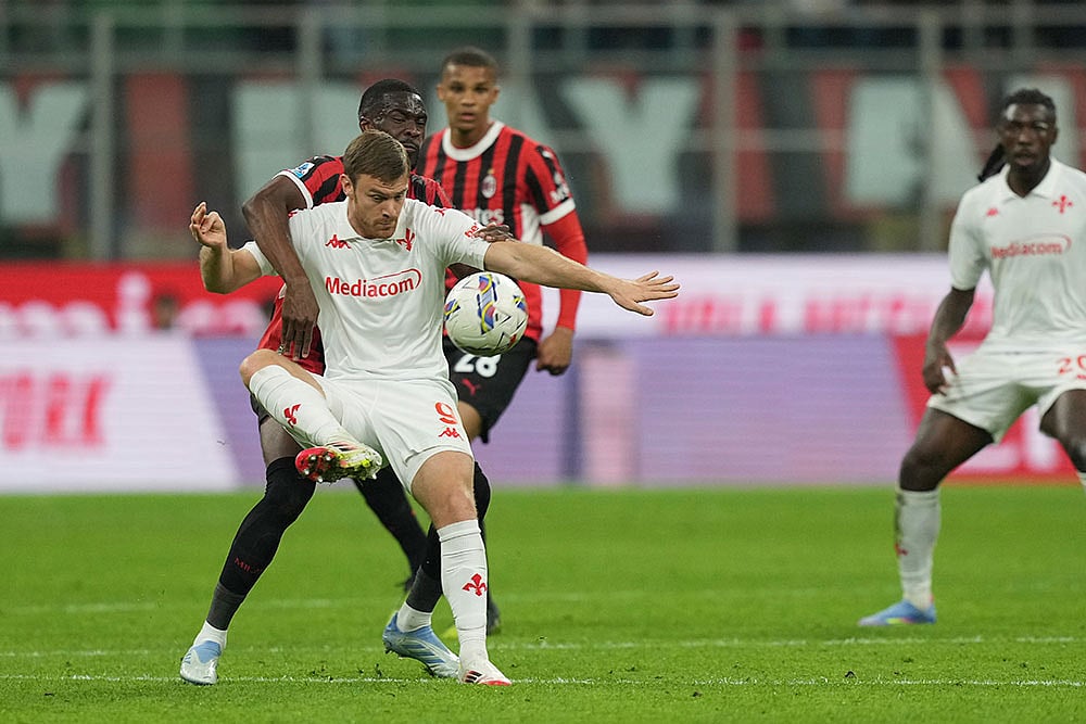 Serie A soccer match: AC Milan vs Fiorentina