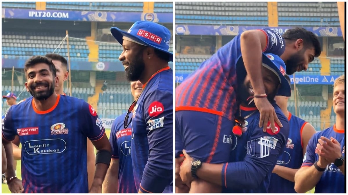 Stills from the video uploaded by Mumbai Indians