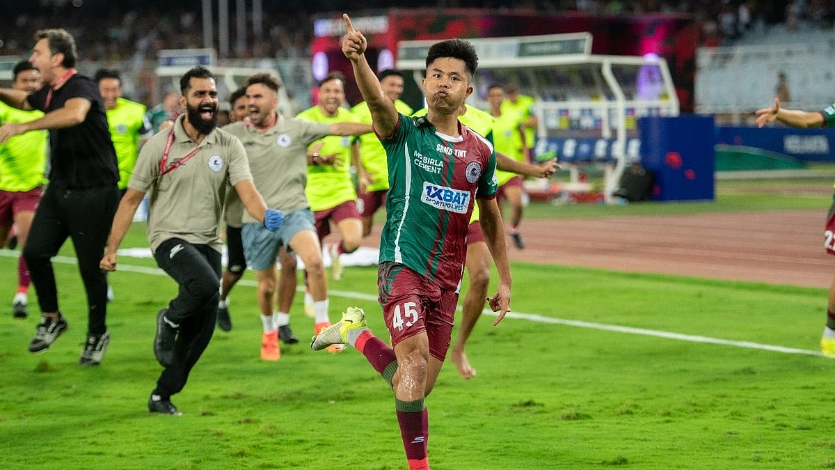 FSDL/ISL : Lalengmawia Ralte celebrates after scoring the winning goal for Mohun Bagan against Jamshedpur FC