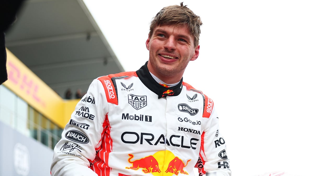 File : Max Verstappen celebrates his win in Japanese GP 2025.