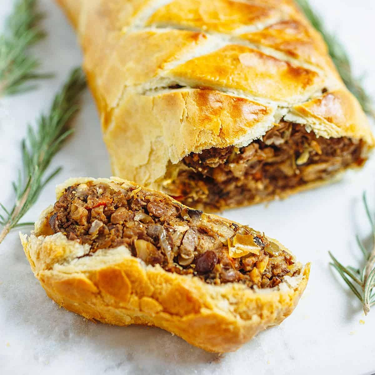Mushroom & Lentil Wellington