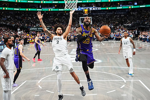 NBA Basketball Game: Los Angeles Lakers vs Dallas Mavericks
