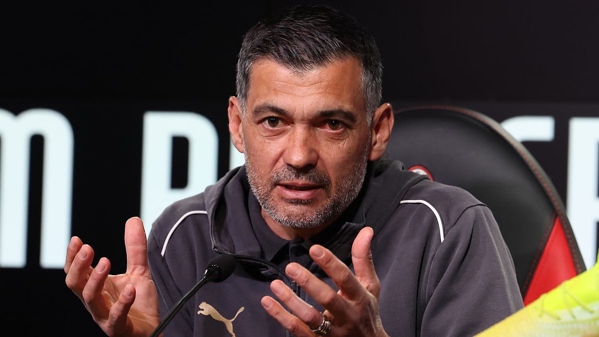 Sergio Conceicao speaking to the press.