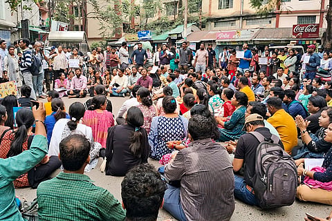 Teachers protest over loss of school jobs in Siliguri