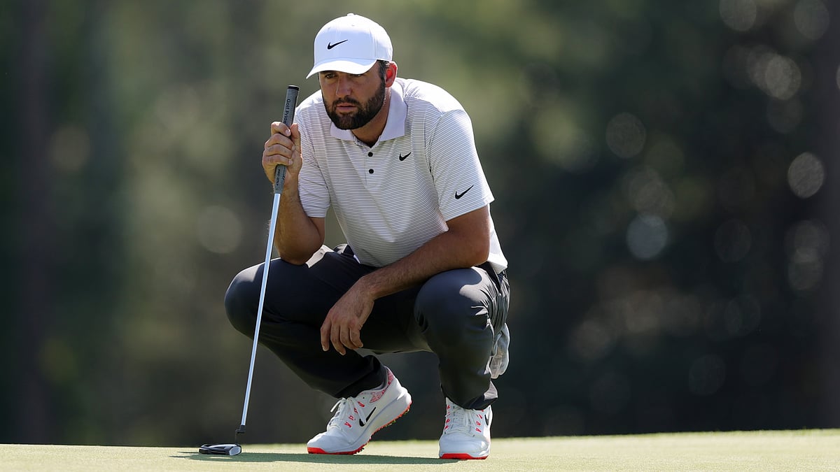 Scottie Scheffler in action at Augusta National