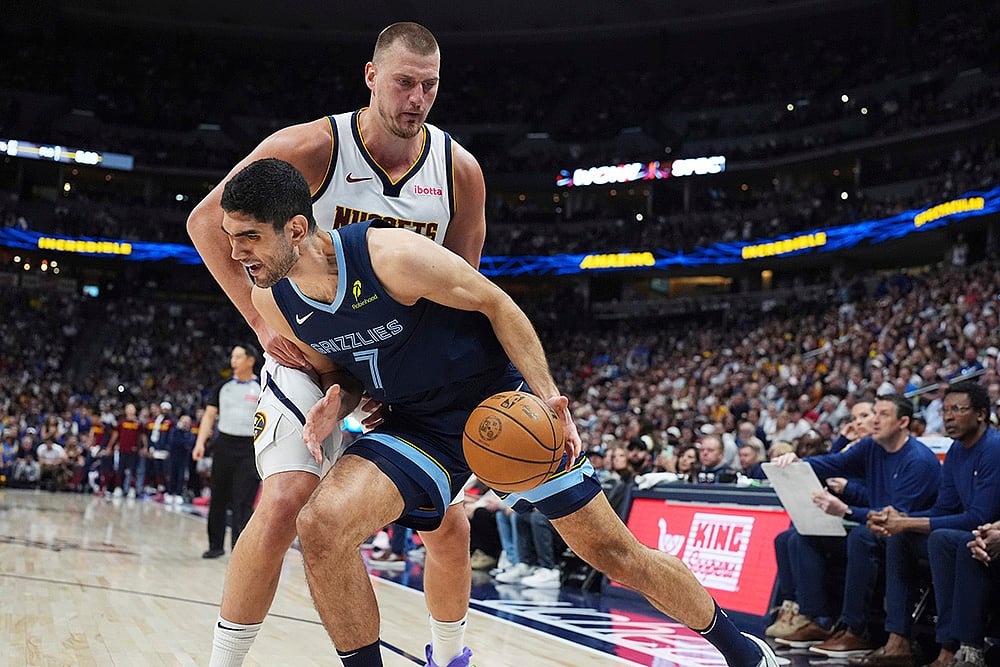 NBA Basketball 2024-25 Denver Nuggets vs Memphis Grizzlies: Santi Aldama 