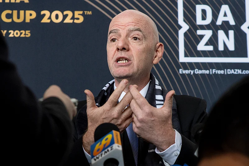 Gianni Infantino FIFA President Philadelphia 2025 AP Photo