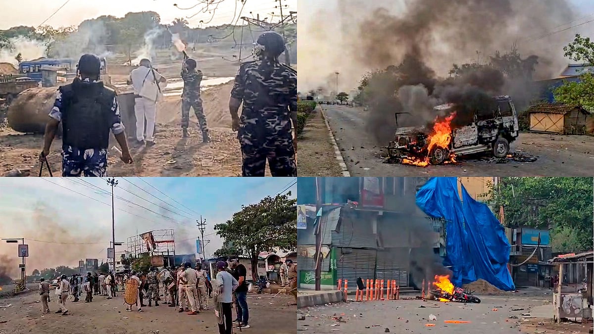 | Image- PTI : Waqf (Amendment) Act: Violent Protests Against Waqf Act Rock Parts Of Bengal, 10 Policemen Injured