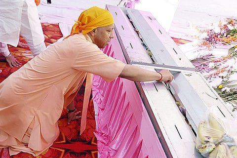 Yogi Adityanath at Khalsa Sajna Diwas event