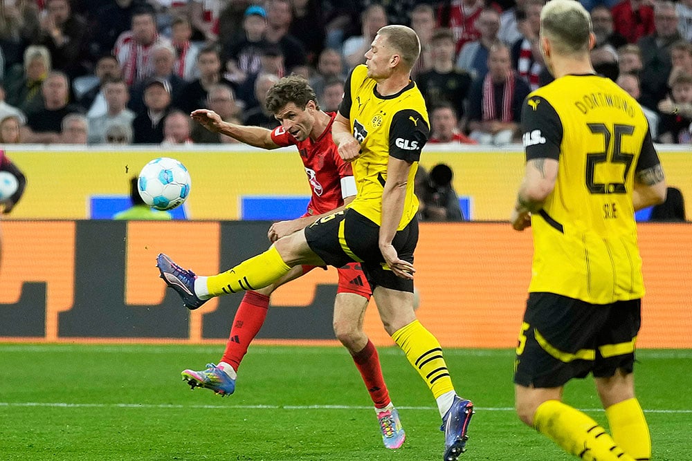 Germany Soccer Bundesliga Bayern Munich vs Borussia Dortmund: Thomas Mueller