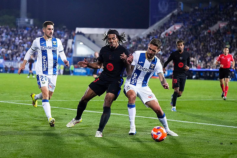 Spain Soccer La Liga 2024-25 CD Leganes vs Barcelona: Jules Kounde