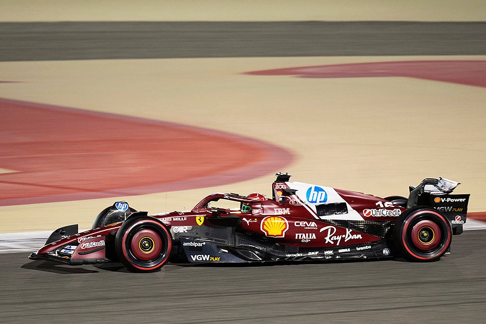 Bahrain F1 GP Auto Racing Qualifying: Charles Leclerc