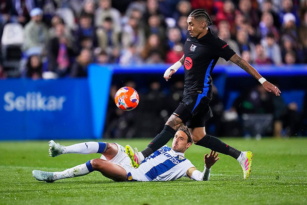 Spain Soccer La Liga 2024-25 CD Leganes vs Barcelona: Raphinha