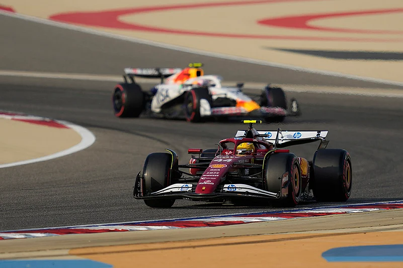 Bahrain F1 GP Auto Racing Qualifying: Lewis Hamilton