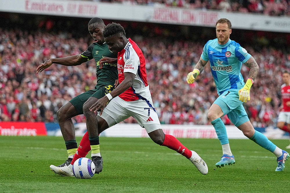 Britain Soccer Premier League Arsenal vs Brentford: Michael Kayode