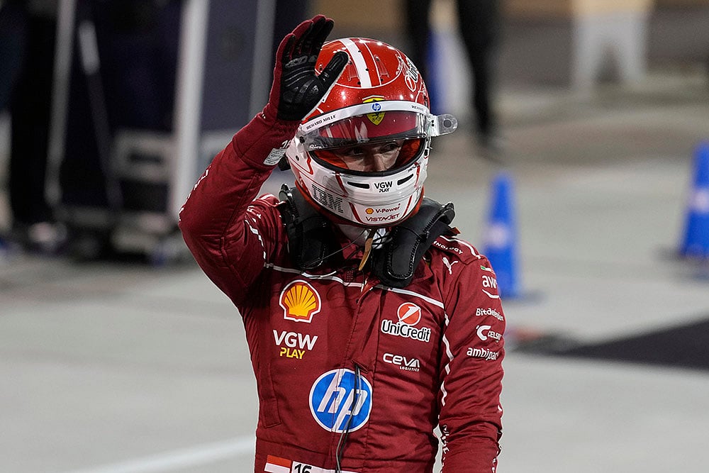 Bahrain F1 GP Auto Racing Qualifying: Charles Leclerc