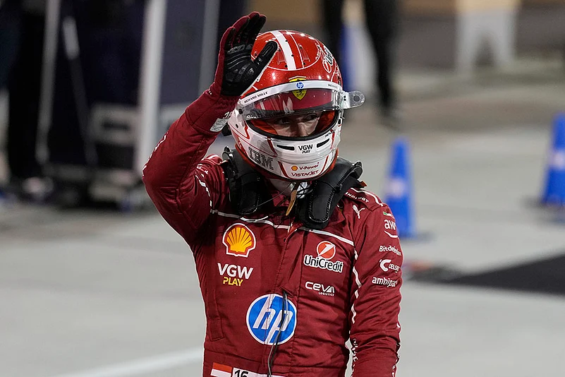 Bahrain F1 GP Auto Racing Qualifying: Charles Leclerc
