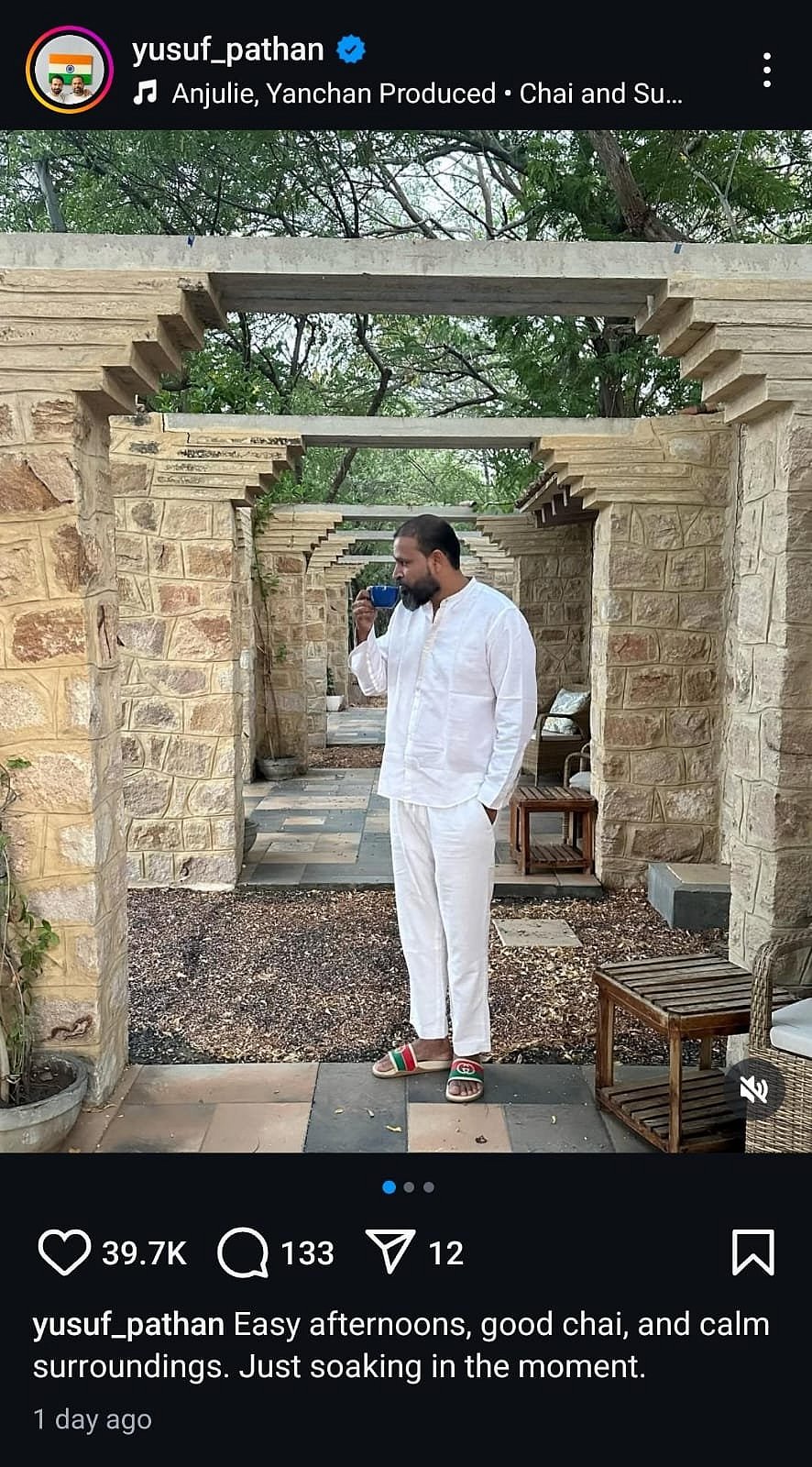 Instagram.com : The cricketer-turned-politician's remarks drew criticism across social media and from the BJP, as parts of the state continue to reel from unrest, prompting the deployment of Central Forces and BSF personnel.