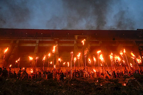 Annual torch festival at Sakhi Zain-ud-Din Wali shrine