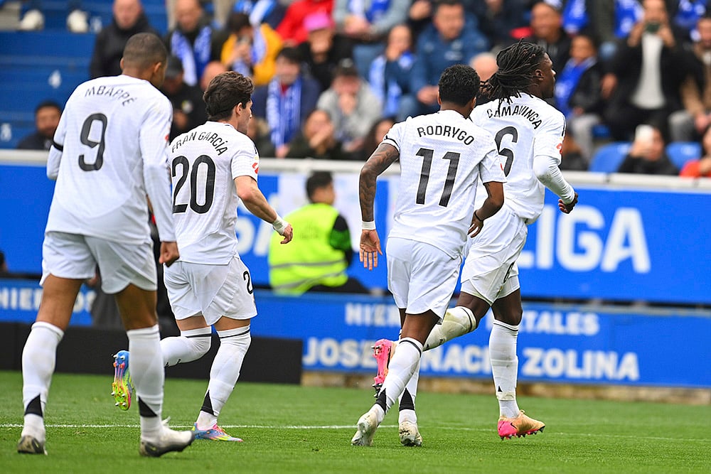 Spain Soccer La Liga Deportivo Alaves vs Real Madrid: Eduardo Camavinga