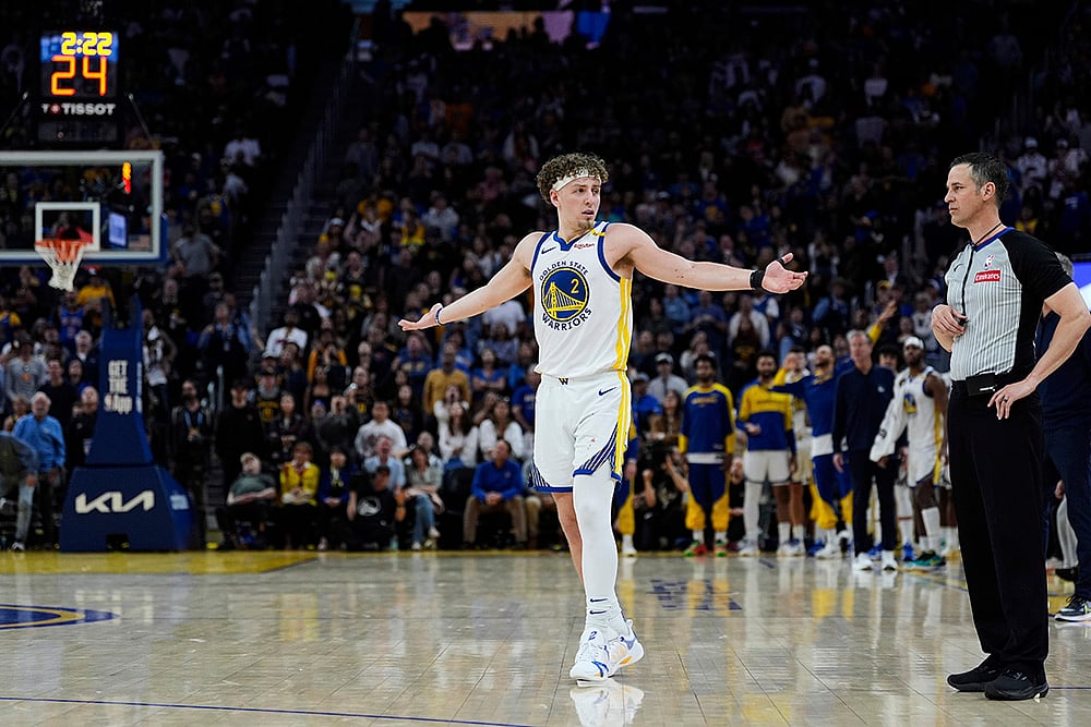 NBA Basketball 2024-25 Los Angeles Clippers vs Golden State Warriors: Brandin Podziemski 