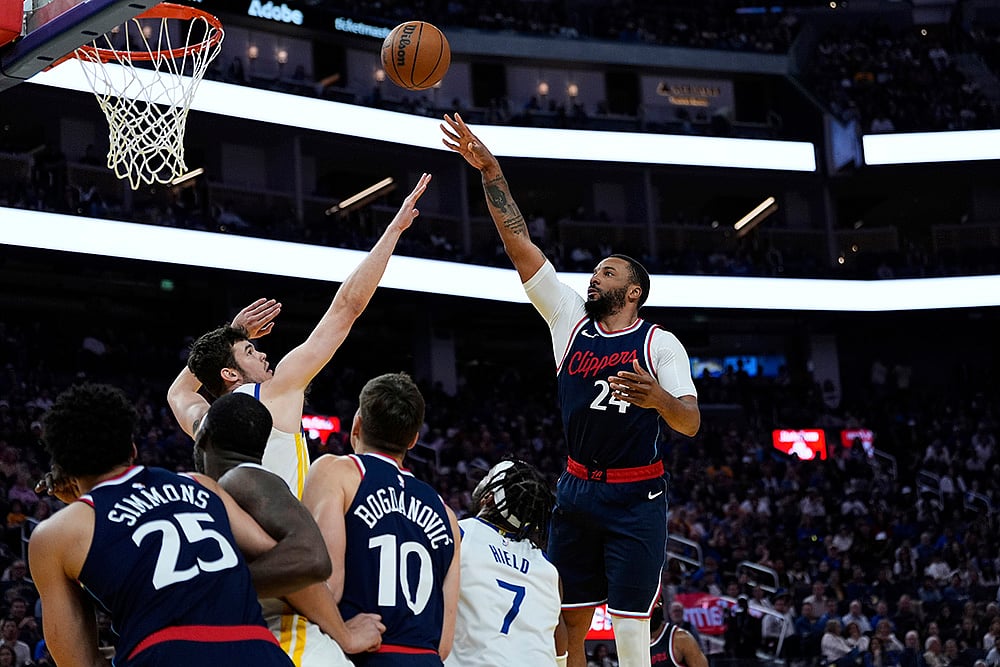 NBA Basketball 2024-25 Los Angeles Clippers vs Golden State Warriors: Norman Powell