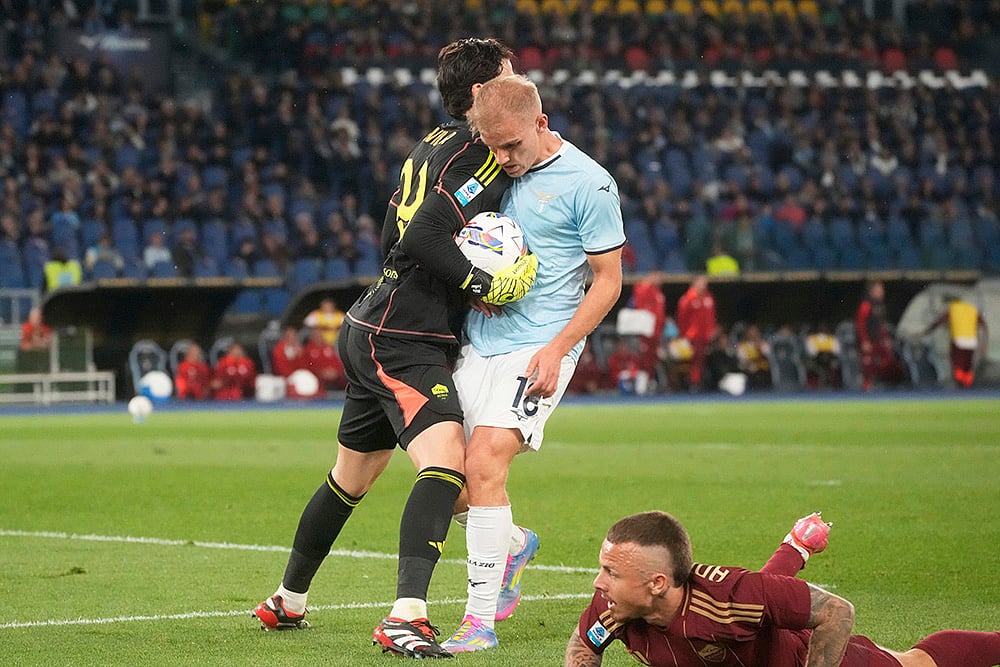 Italy Soccer Serie A 2024-25 Lazio and Roma: Mile Svilar