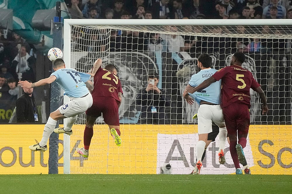 Italy Soccer Serie A 2024-25 Lazio and Roma: Alessio Romagnoli