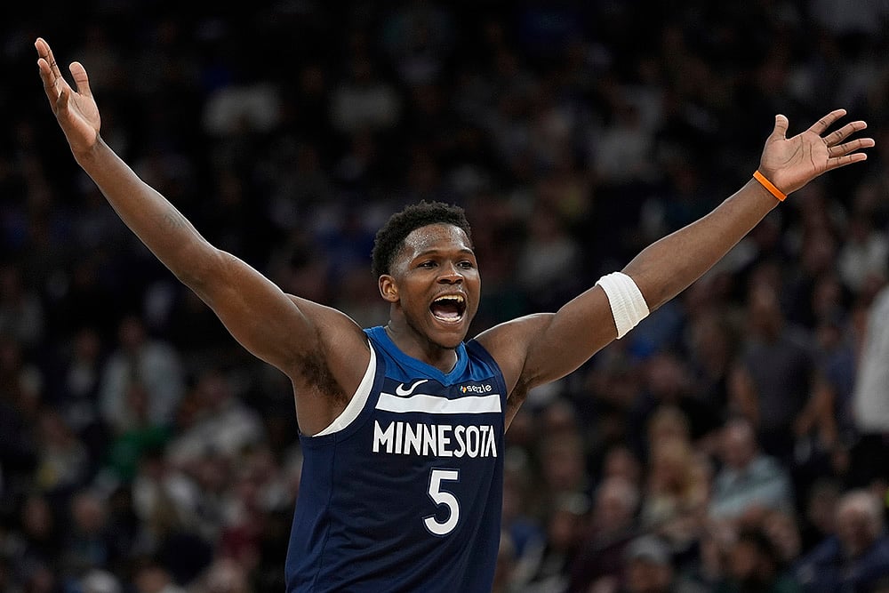 NBA Basketball 2024-25 Utah Jazz vs Minnesota Timberwolves: Anthony Edwards 