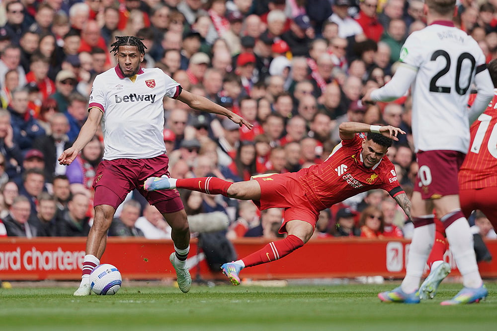 Britain Soccer Premier League Liverpool vs West Ham United: Jean-Clair Todibo