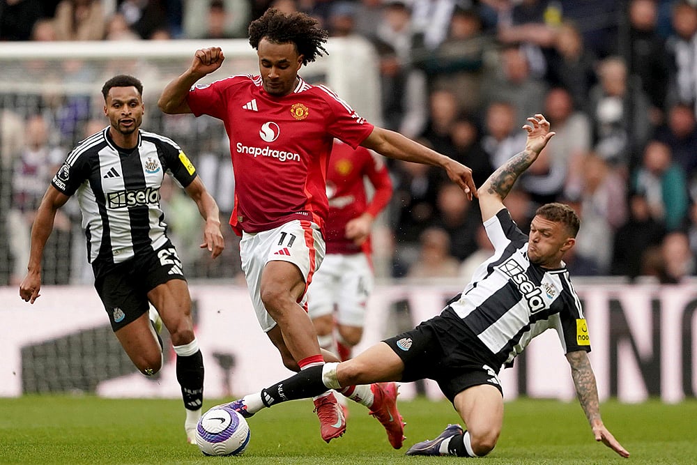Britain Soccer Premier League Newcastle United and Manchester United: joshua Zirkzee