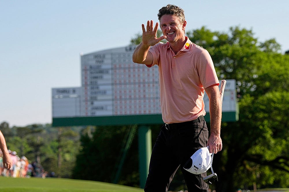 Masters golf tournament at Augusta National Golf Club: Justin Rose