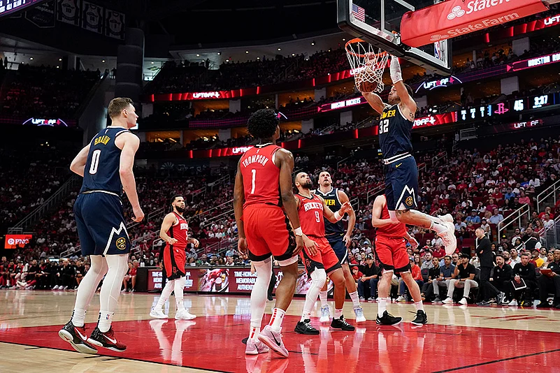 NBA Basketball 2024-25 Denver Nuggets vs Houston Rockets: Aaron Gordon
