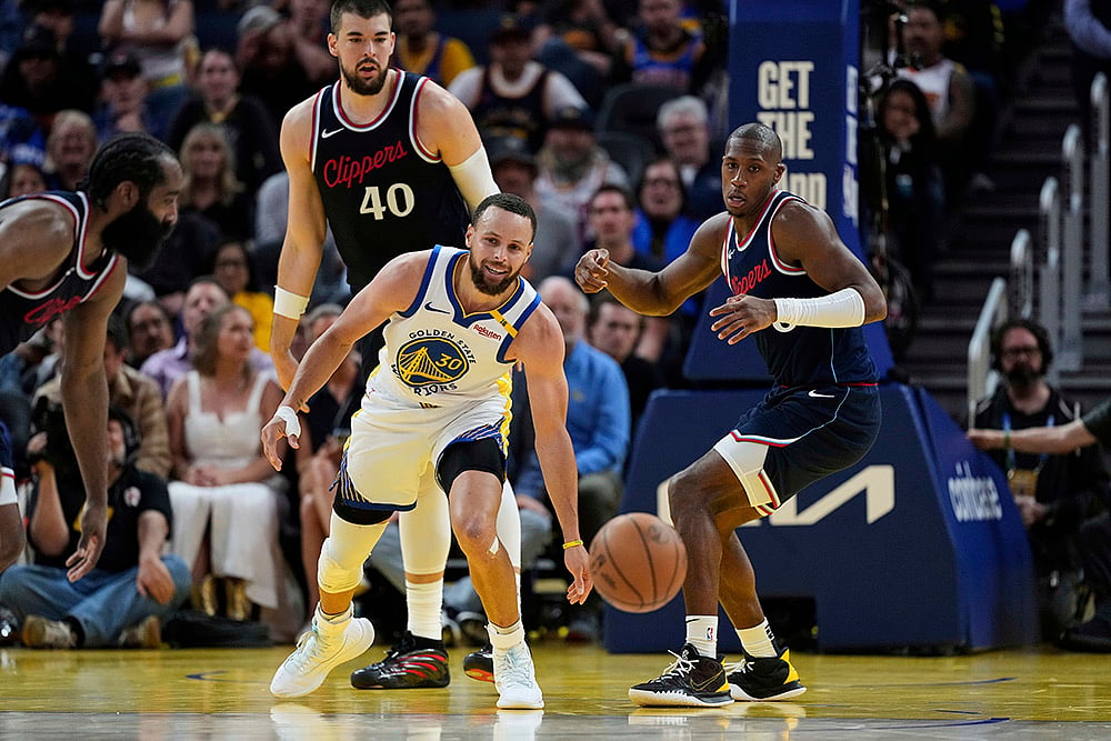 NBA Basketball 2024-25 Los Angeles Clippers vs Golden State Warriors: Stephen Curry