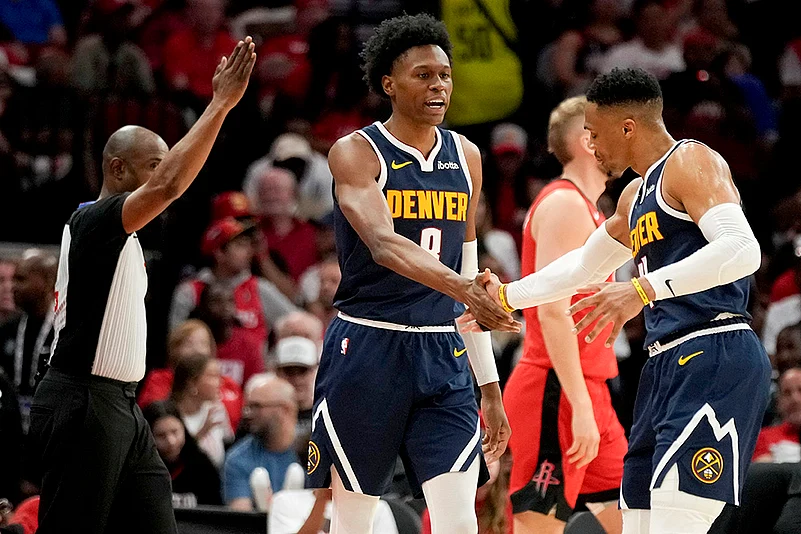 NBA Basketball 2024-25 Denver Nuggets vs Houston Rockets: Peyton Watson