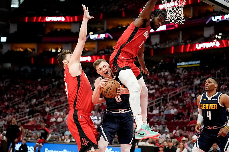 NBA Basketball 2024-25 Denver Nuggets vs Houston Rockets: Christian Braun