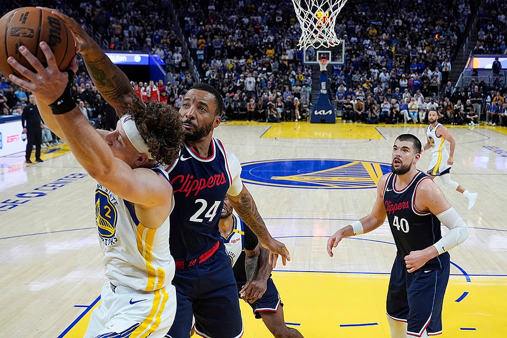 NBA Basketball 2024-25 Los Angeles Clippers vs Golden State Warriors: Brandin Podziemski