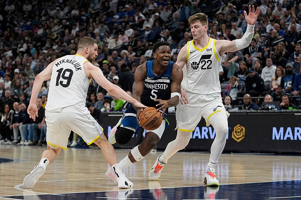 NBA Basketball 2024-25 Utah Jazz vs Minnesota Timberwolves: Anthony Edwards