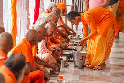 Devotees at Haridwar ashram