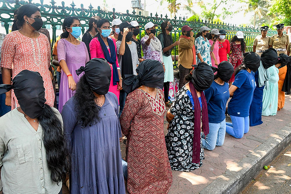 Women Civil Police Officer candidates protest
