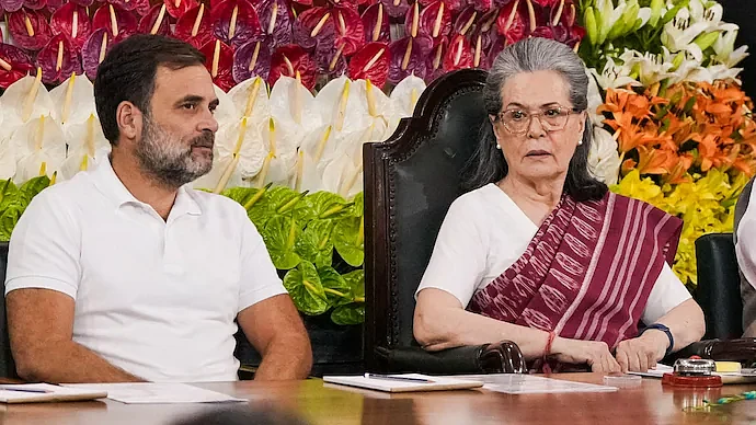 Congress MPs Rahul Gandhi and Sonia Gandhi