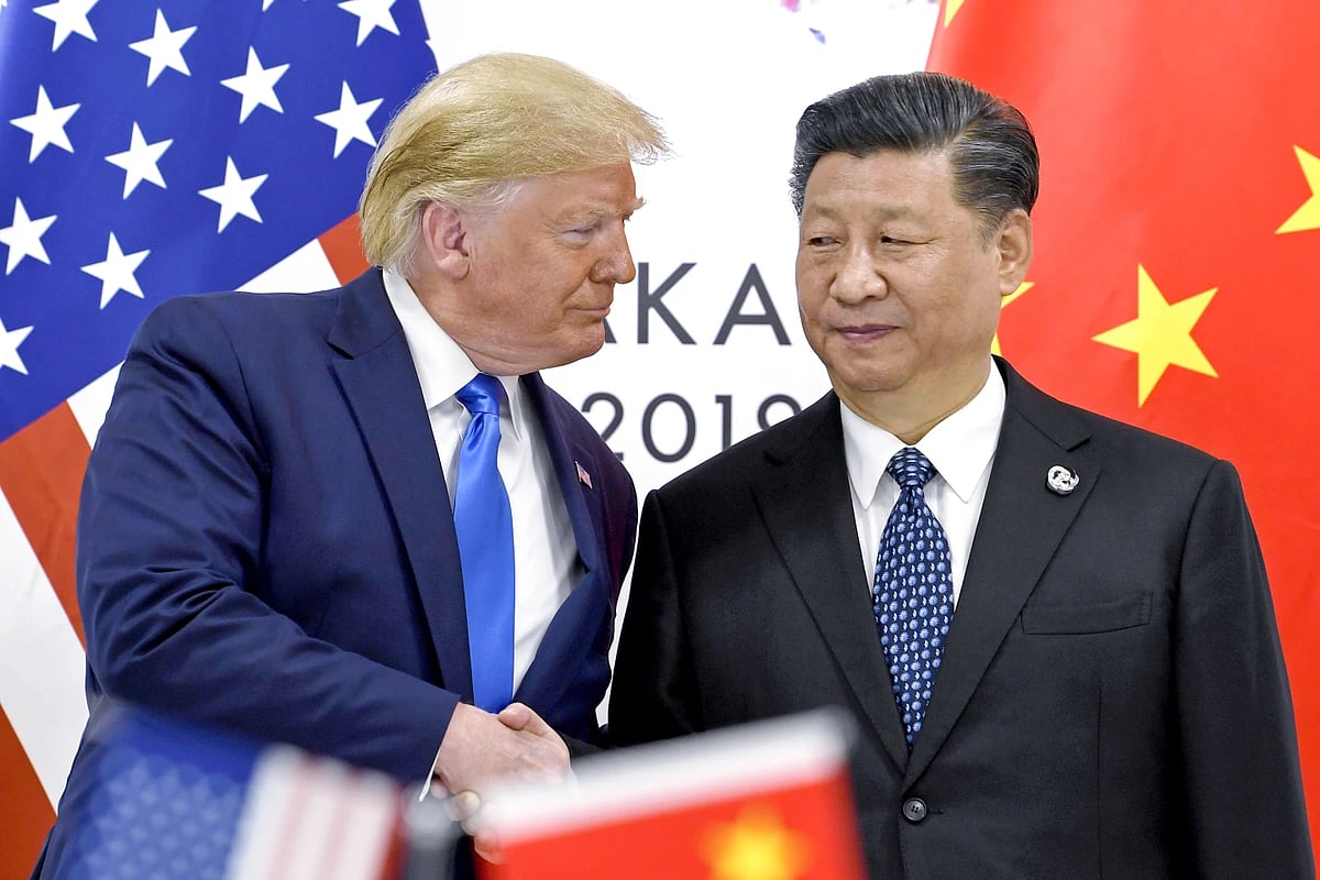 AP : US President Donald Trump with his Chinese counterpart Xi Jinping