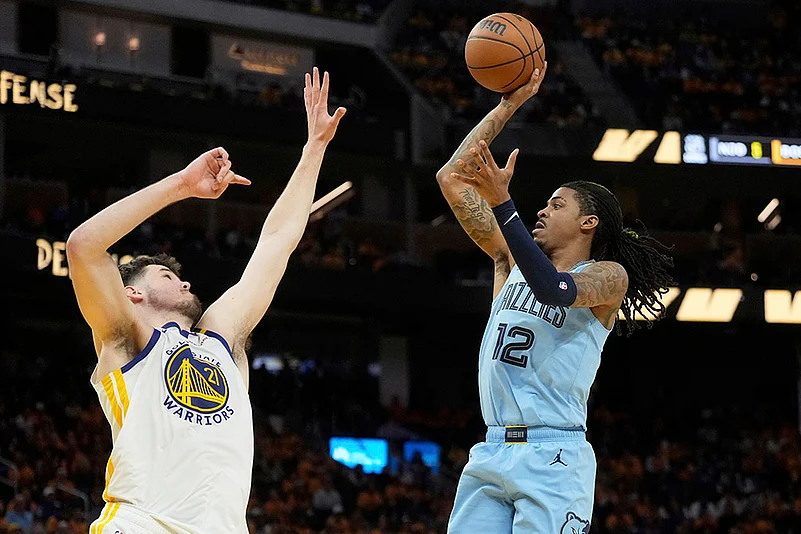 NBA basketball game Memphis Grizzlies vs Golden State Warriors: Ja Morant