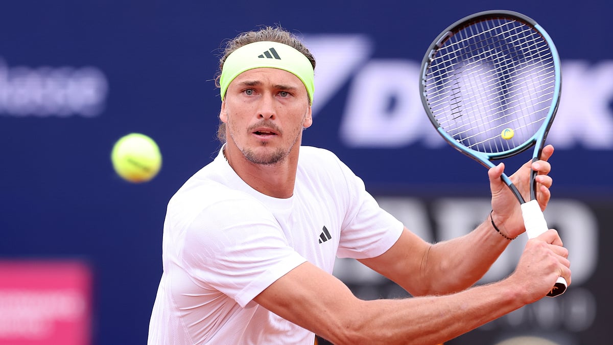 Alexander Zverev in action in Munich on Wednesday