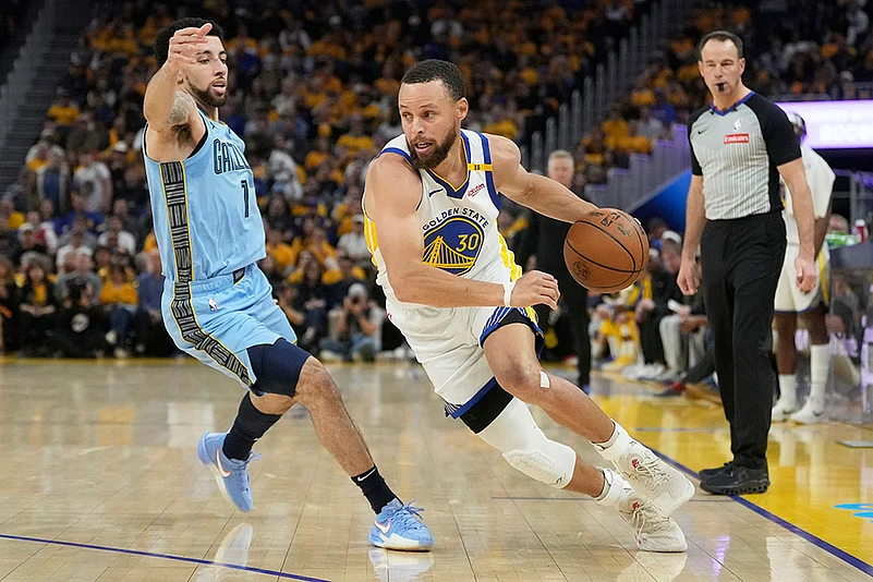 NBA basketball game Memphis Grizzlies vs Golden State Warriors: Stephen Curry
