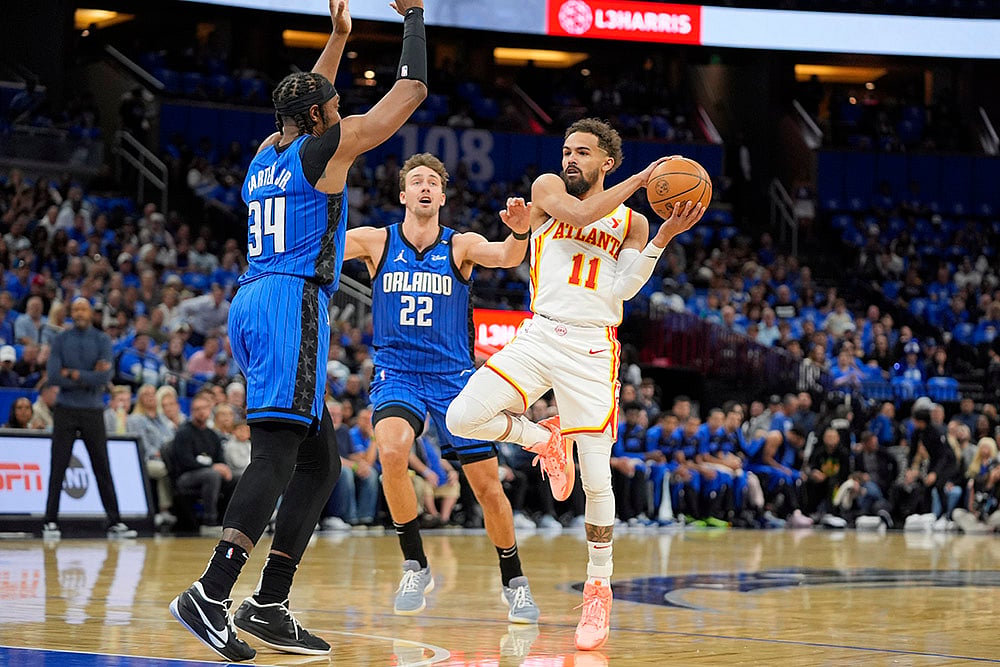 NBA basketball game Atlanta Hawks vs Orlando Magic: Trae Young