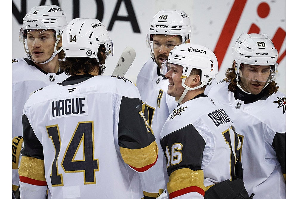 NHL Hockey game Calgary Flames Vs Vegas Golden Knights: Pavel Dorofeyev