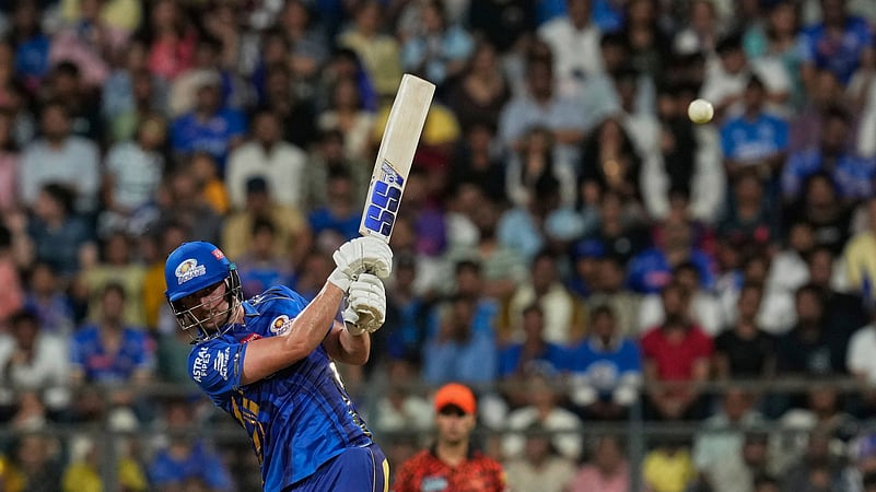 Mumbai Indians Will Jacks plays a shot during the Indian Premier League. AP